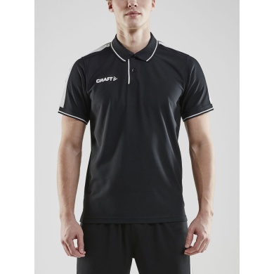 Craft Sport-Polo Pro Control (100% Polyester) black/white Men